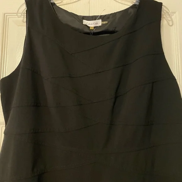 Brand New Calvin Klein Black Sheath Dress - Size 16 - Picture 2 of 7